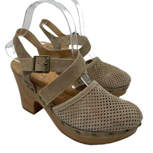 Korks by Kork Ease Abloom Perforated Suede Clog Beige 6 - Picture 2 of 9
